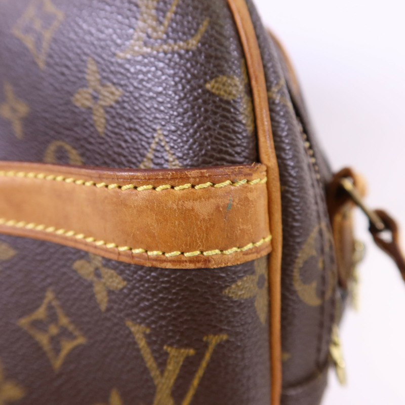 LOUIS VUITTON Monogram Reporter PM金扣肩背袋棕色-17