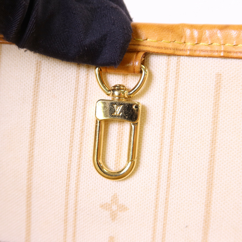 LOUIS VUITTON Damier Azur Neverfull PM金扣手挽袋-8