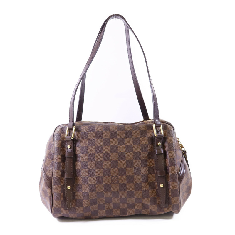 LOUIS VUITTON Damier Ebene Rivington PM金扣肩背袋-1