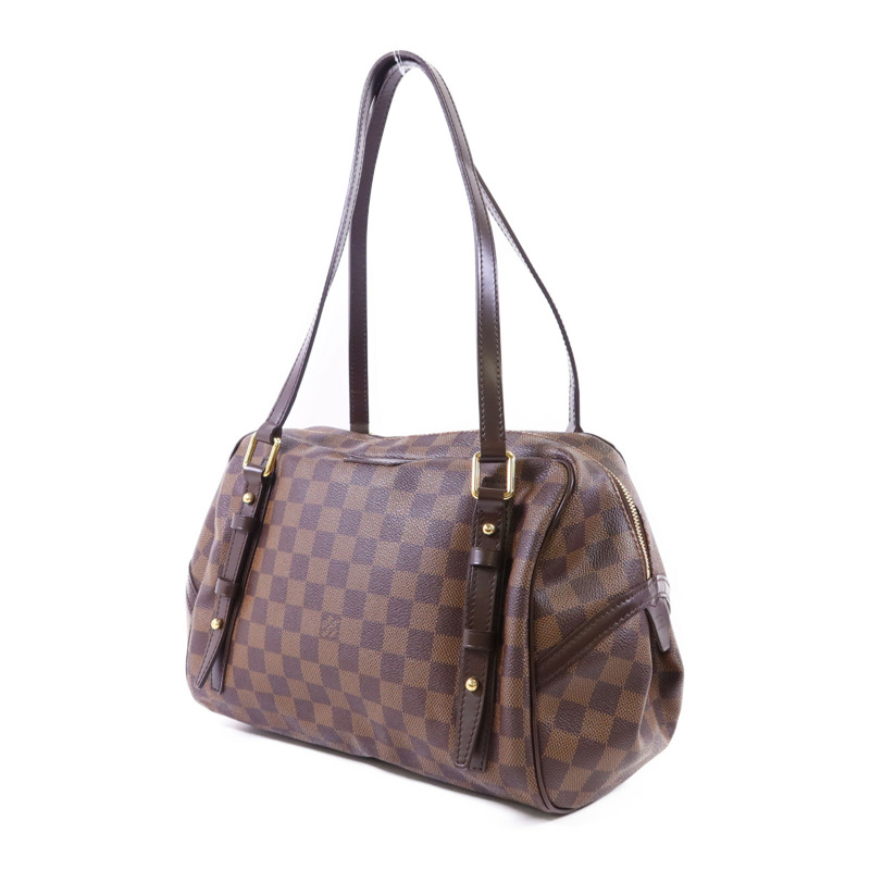 LOUIS VUITTON Damier Ebene Rivington PM金扣肩背袋-2