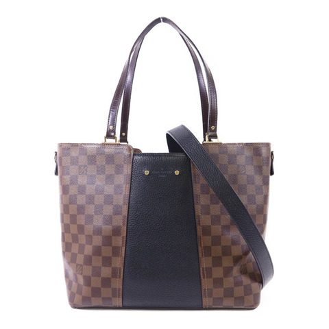 LOUIS VUITTON Damier Jersey Bag金扣手挽肩背兩用袋