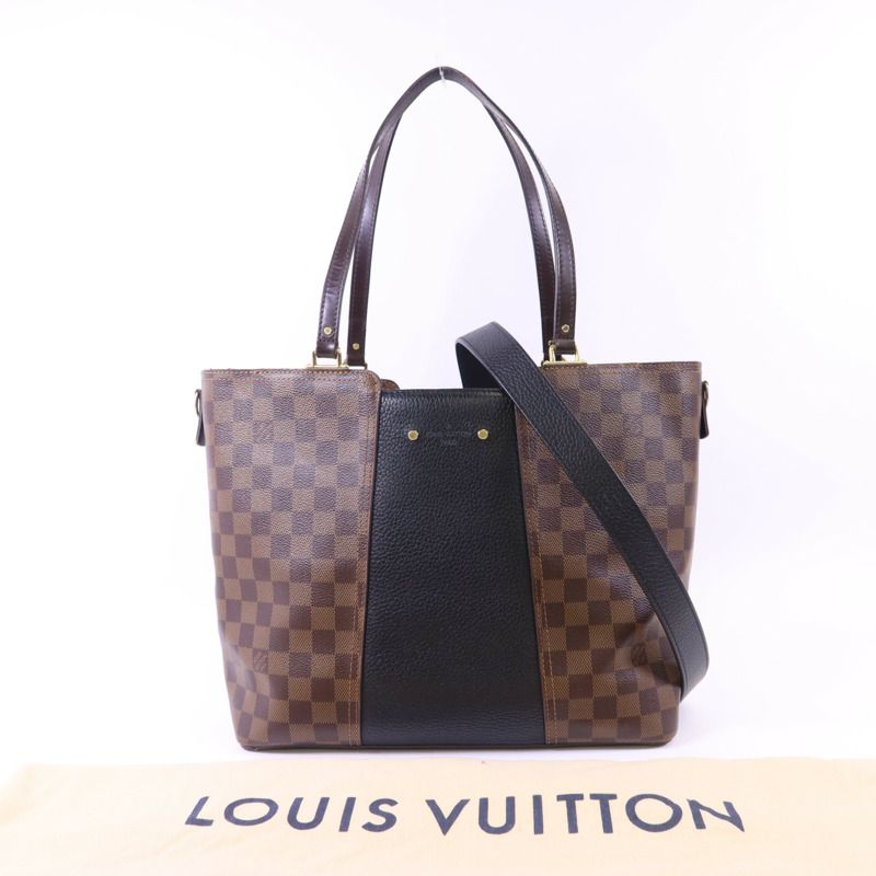 LOUIS VUITTON Damier Jersey Bag金扣手挽肩背兩用袋-22