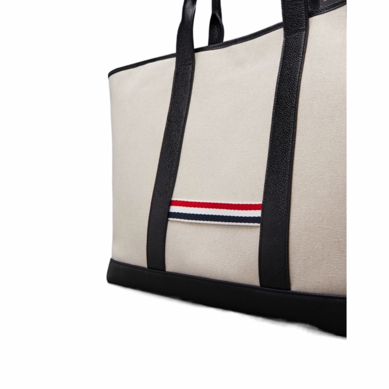Thom Browne 男士 中號RWB條紋托特包均碼碼中號、42cm*17cm*33cm-1