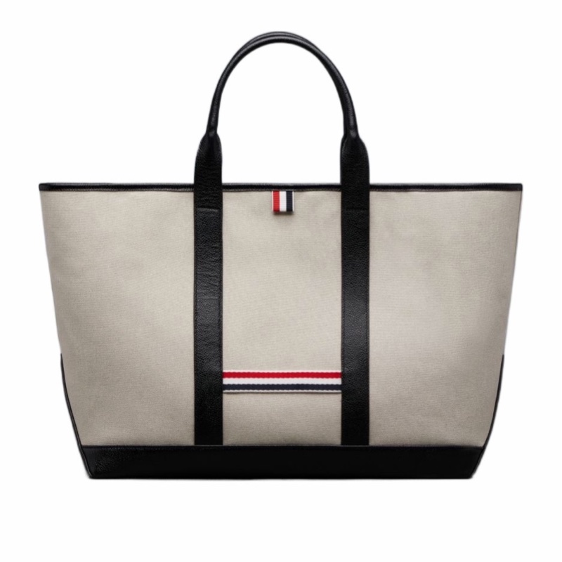 Thom Browne 男士 中號RWB條紋托特包均碼碼中號、42cm*17cm*33cm-3