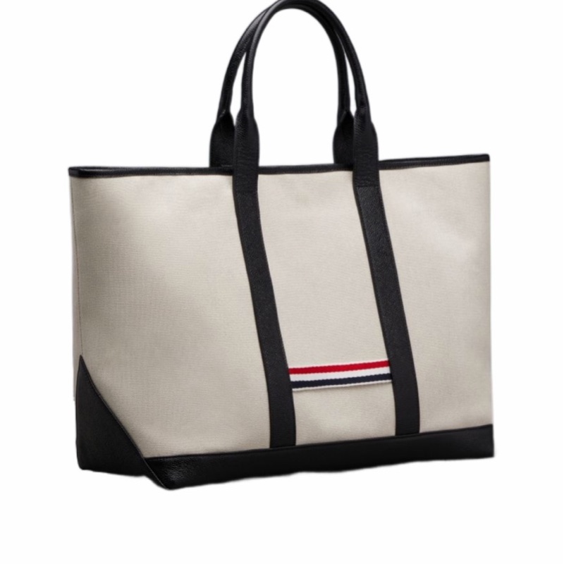 Thom Browne 男士 中號RWB條紋托特包均碼碼中號、42cm*17cm*33cm-4