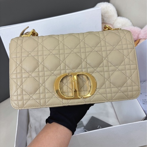 Dior 奶茶色中號Caro鏈條包