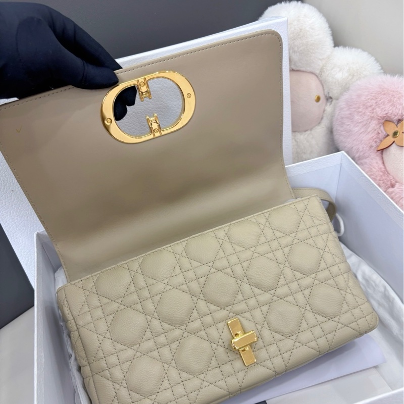 Dior 奶茶色中號Caro鏈條包-6