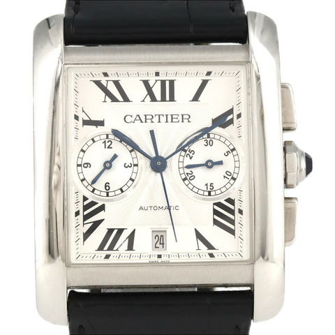 卡地亞 Tank MC 計時碼錶 LM W5330007 不鏽鋼自動腕錶