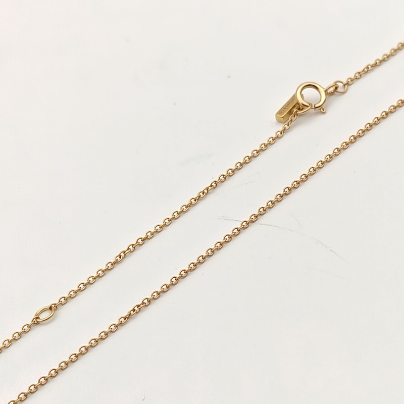 TIFFANY&CO 18K黃金鑽石紅玉髓黃金雙T圓餅帶鑽項鏈-4