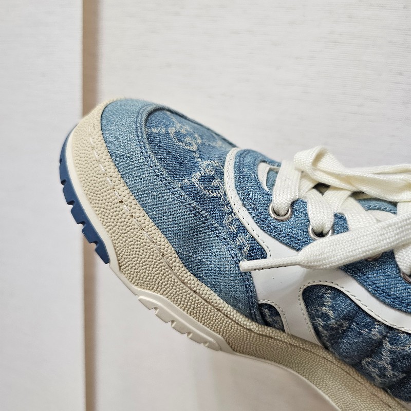 [農曆新年超甜出清🧧專櫃三折] Gucci丹寧老花白牛皮Re-Web運動鞋-16