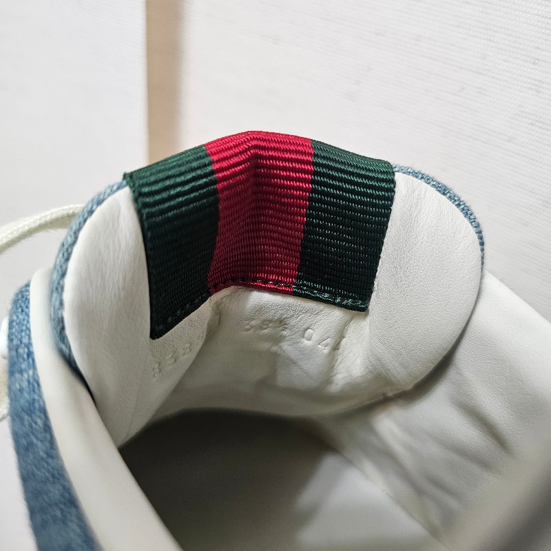 [農曆新年超甜出清🧧專櫃三折] Gucci丹寧老花白牛皮Re-Web運動鞋-23