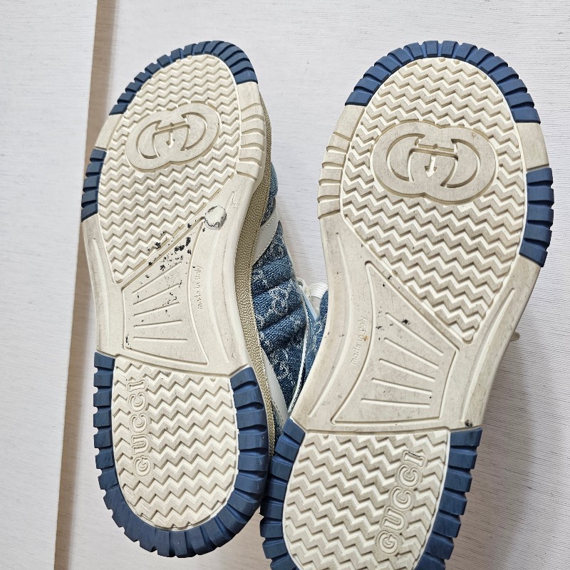 [農曆新年超甜出清🧧專櫃三折] Gucci丹寧老花白牛皮Re-Web運動鞋-26