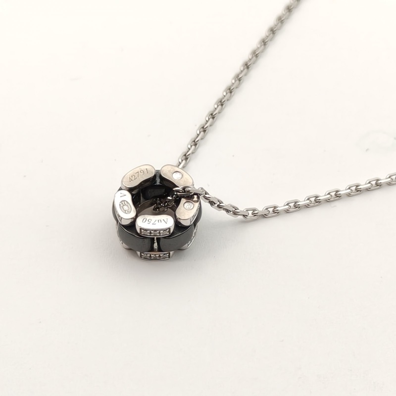CHANEL 18K白金鑽石黑陶瓷白金ULTRA系列鑲鑽項鏈-3