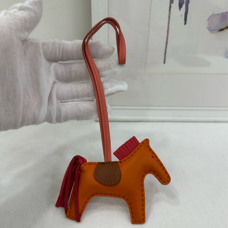 HERMES/愛馬仕 Rodeo 小馬造型 Rodeo 羊皮 掛件-0