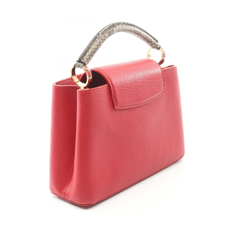 路易威登 CapucineBB Ruby 手提包 N92039 異國皮革 紅色 二手女士-1