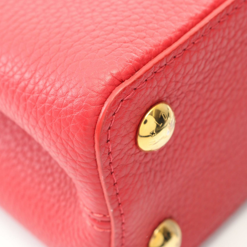 路易威登 CapucineBB Ruby 手提包 N92039 異國皮革 紅色 二手女士-5