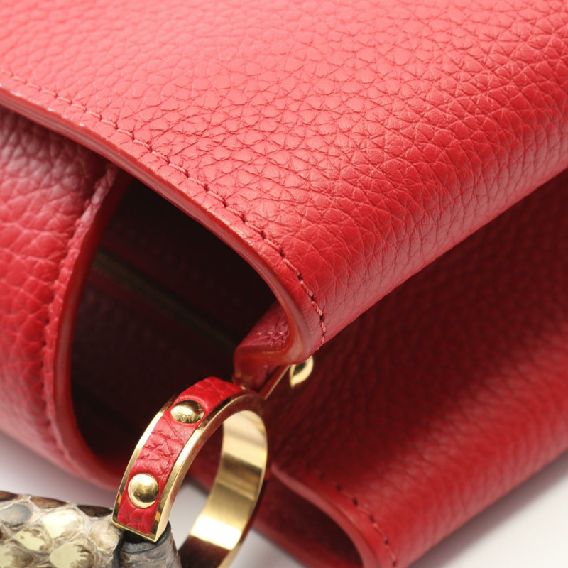 路易威登 CapucineBB Ruby 手提包 N92039 異國皮革 紅色 二手女士-7