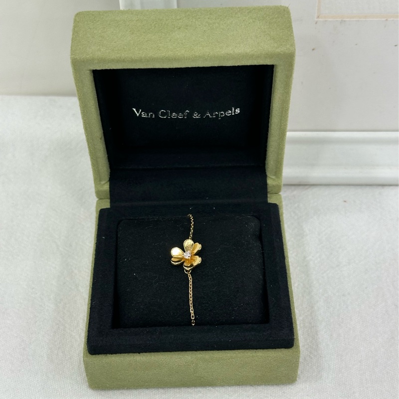 VCA frivole玫瑰金滿鑽三葉草手鍊 21年全套-1