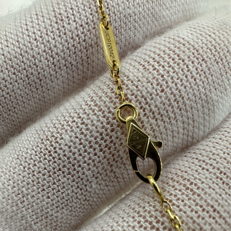 VCA frivole玫瑰金滿鑽三葉草手鍊 21年全套-3