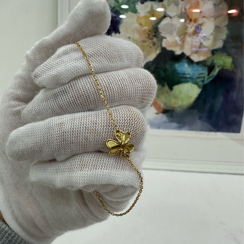 VCA frivole玫瑰金滿鑽三葉草手鍊 21年全套-5