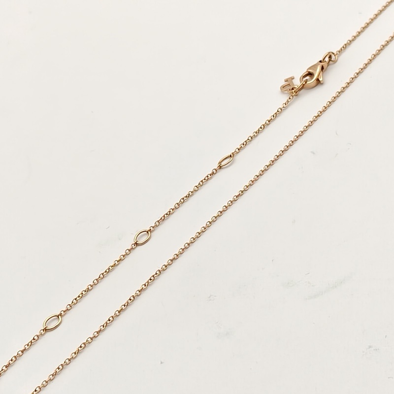 PIAGET 18K玫瑰金鑽石Possession時來運轉系列鑲鑽項鏈-4