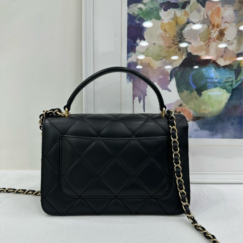 Chanel 香奈兒 21b coco lady 小號黑金牛皮芯片款 可手拎可斜挎 復古精緻 時尚簡約百搭 尺寸：15*21*8cm-2