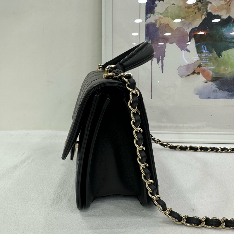 Chanel 香奈兒 21b coco lady 小號黑金牛皮芯片款 可手拎可斜挎 復古精緻 時尚簡約百搭 尺寸：15*21*8cm-4