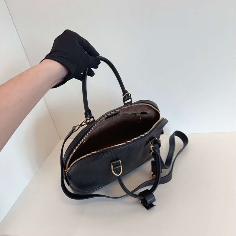 LV 路易威登 限量 全皮黑金荔皮 almabb-6