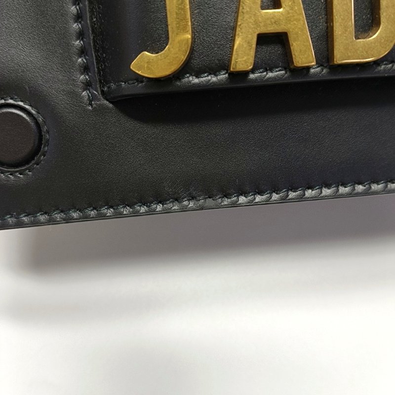 DIOR J'Adior黑色牛皮單肩包斜挎包金色五金可拆卸肩帶-10
