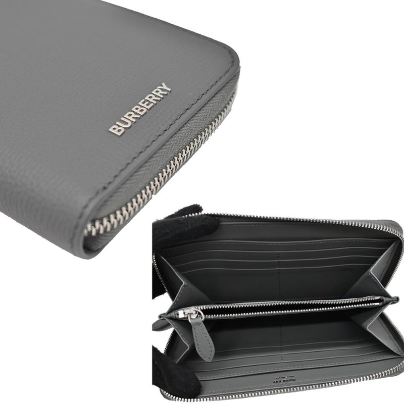 【門市全新現貨】BURBERRY 皮革素面拉鍊長夾  (附原廠防塵袋)-1