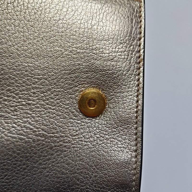 Miu Miu My Miu 香檳色牛皮鑲嵌單肩包金色五金-7