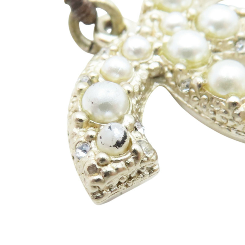 淺金 鍍金 珍珠 雙C pearl long 項鍊【CHANEL 香奈兒】-7