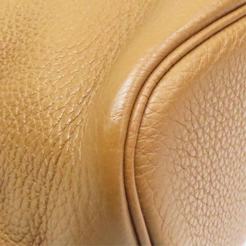 金棕色 TOGO牛皮 肩背包 口O刻 銀釦【HERMES 愛馬仕】-9