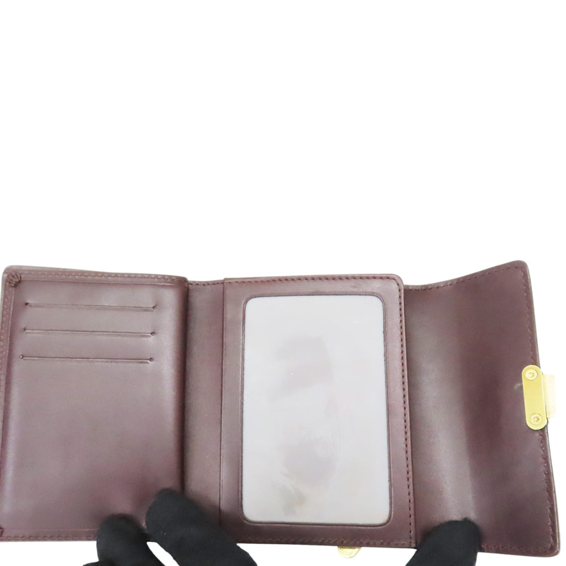 紫色 漆皮皮革 短夾【LOUIS VUITTON LV 路易威登】 M93520-5