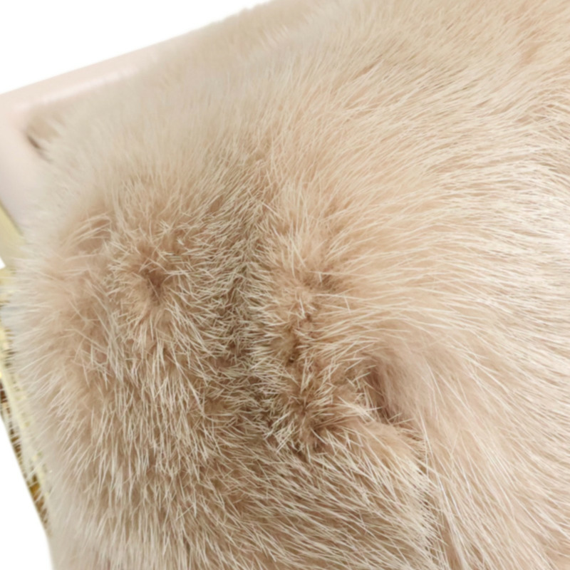 淡粉色 貂皮 First 小號 肩背包【FENDI 芬迪】 8BP129-10