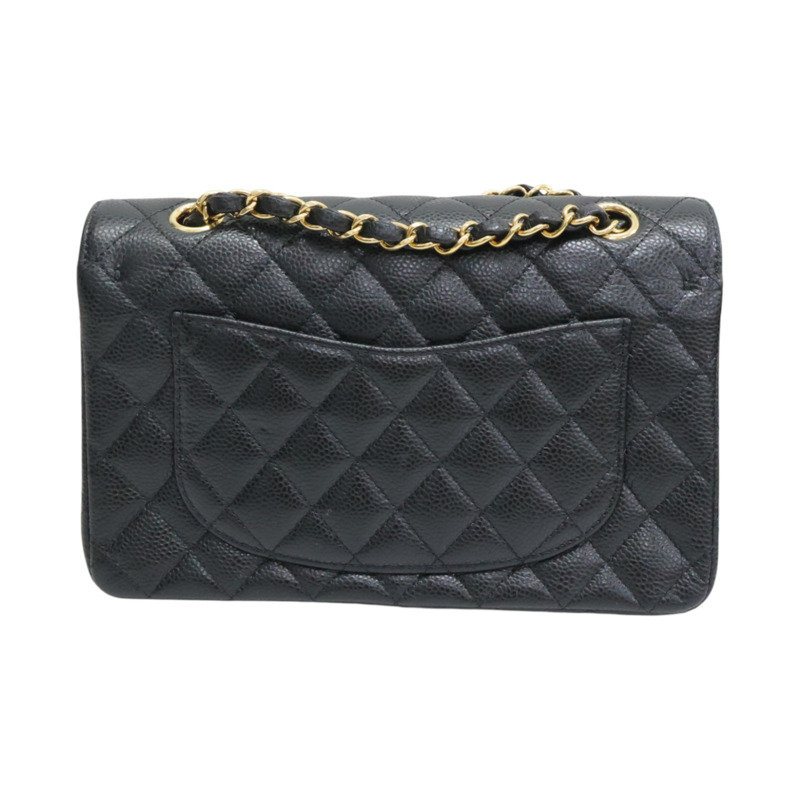 黑色 荔枝紋牛皮 COCO 23 鍊帶 肩背包 金扣【CHANEL 香奈兒】 A01113-1