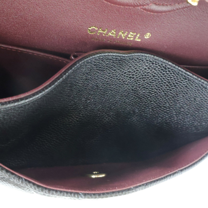 黑色 荔枝紋牛皮 COCO 23 鍊帶 肩背包 金扣【CHANEL 香奈兒】 A01113-5