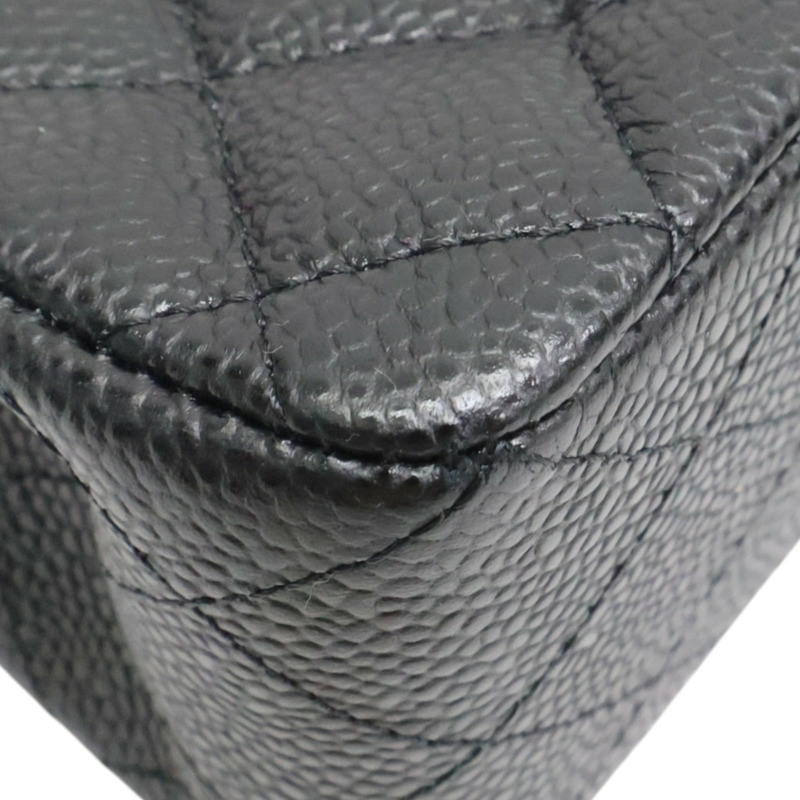 黑色 荔枝紋牛皮 COCO 23 鍊帶 肩背包 金扣【CHANEL 香奈兒】 A01113-11