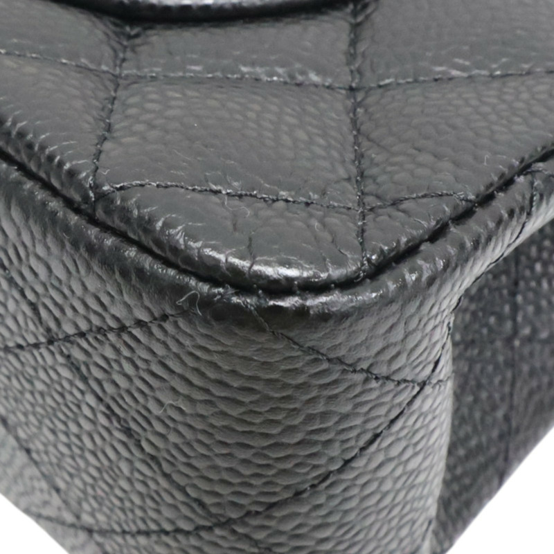 黑色 荔枝紋牛皮 COCO 23 鍊帶 肩背包 金扣【CHANEL 香奈兒】 A01113-12