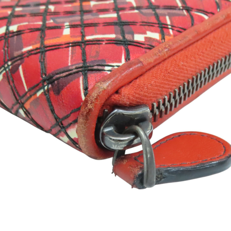 紅色 編織牛皮 拉鍊長夾【BOTTEGA VENETA BV 寶緹嘉】-8