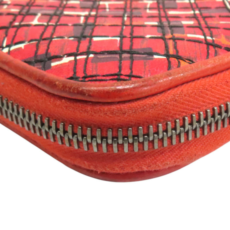 紅色 編織牛皮 拉鍊長夾【BOTTEGA VENETA BV 寶緹嘉】-10