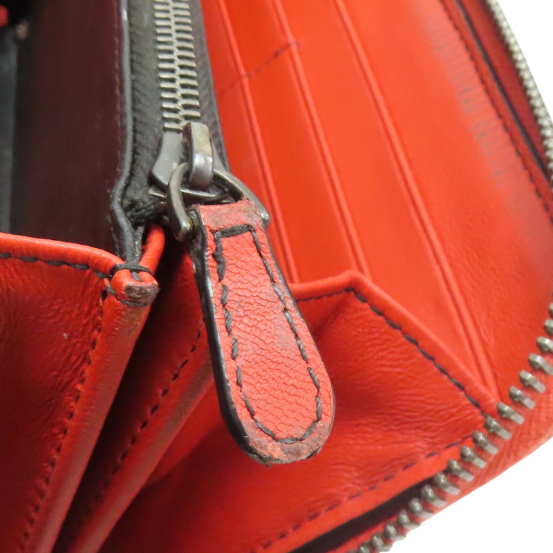 紅色 編織牛皮 拉鍊長夾【BOTTEGA VENETA BV 寶緹嘉】-15