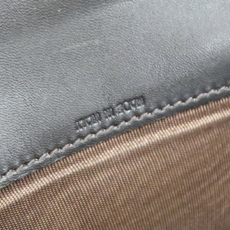 深棕色 帆布 牛皮 Zucchino 壓扣 中夾【FENDI 芬迪】 8M0029-10