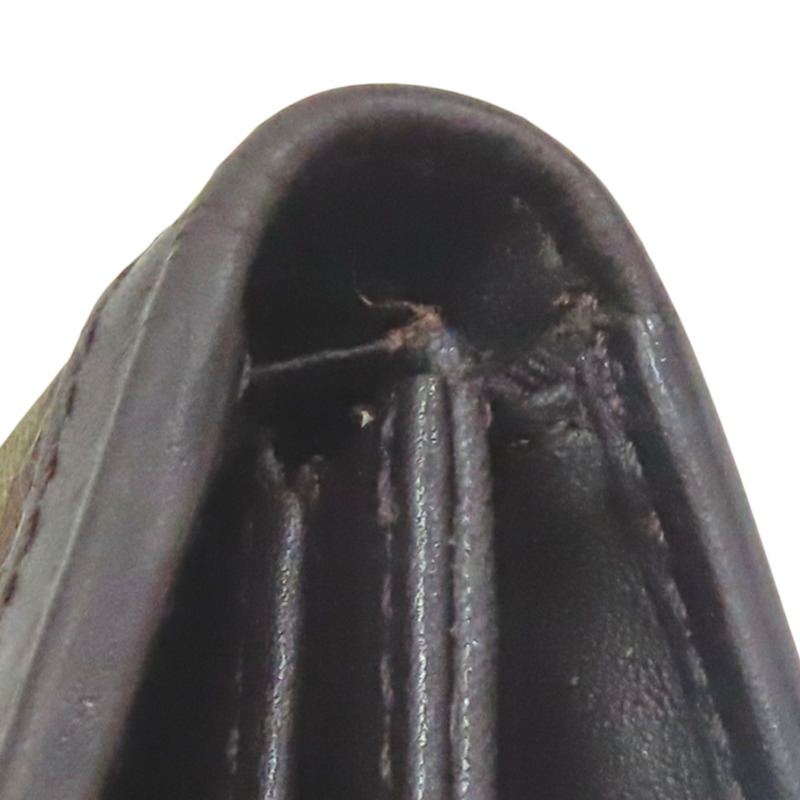 深棕色 帆布 牛皮 Zucchino 壓扣 中夾【FENDI 芬迪】 8M0029-17