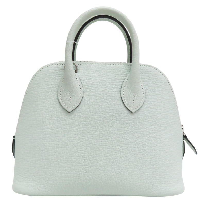 薄荷綠 山羊皮 Bolide 1923 Mini 柏莉包 W刻【HERMES 愛馬仕】-1