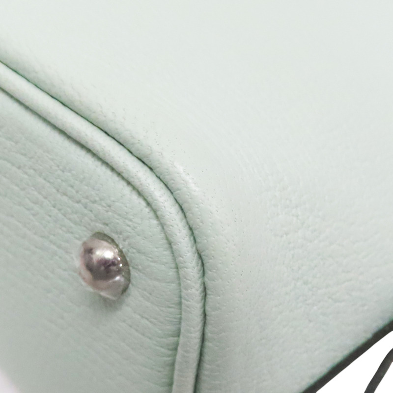 薄荷綠 山羊皮 Bolide 1923 Mini 柏莉包 W刻【HERMES 愛馬仕】-9
