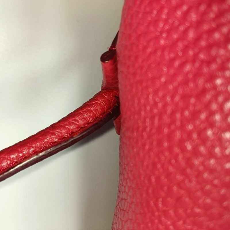 BURBERRY Baynard玫紅色牛皮手提包單肩包金色五金-8