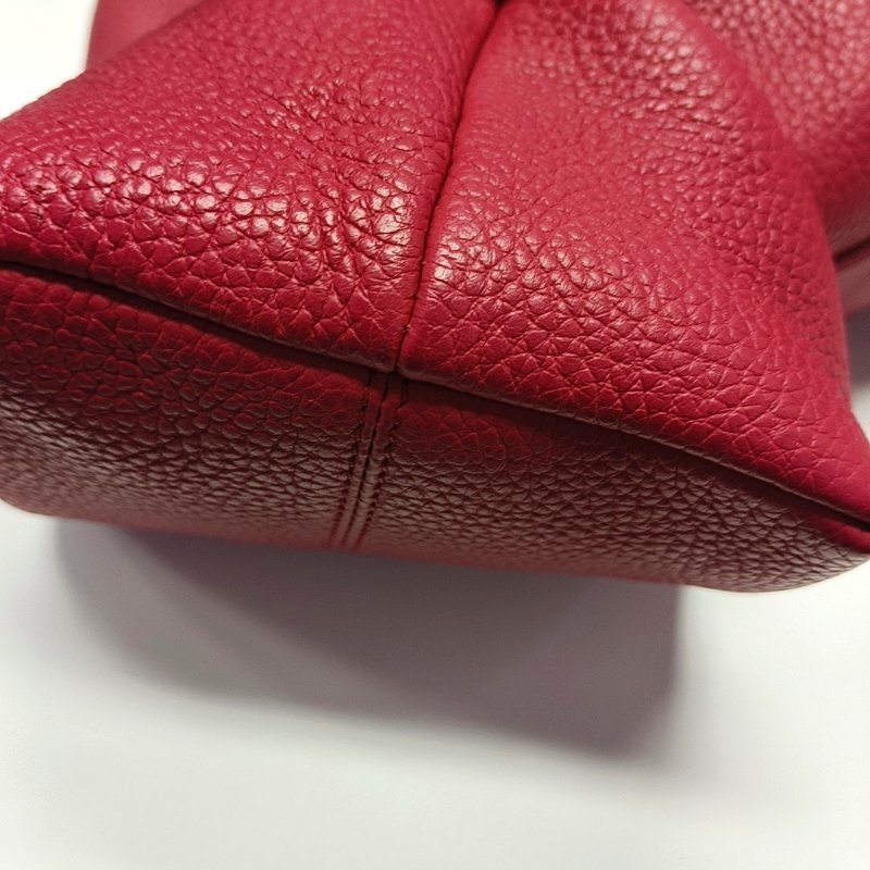 BURBERRY Baynard玫紅色牛皮手提包單肩包金色五金-9