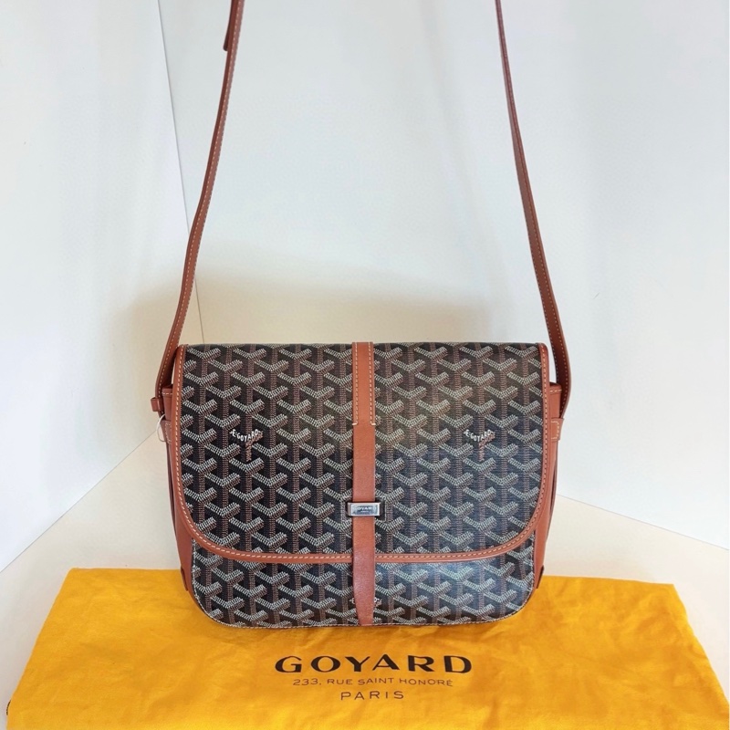 Goyard 戈雅 Belvedere 棕色郵差包-7