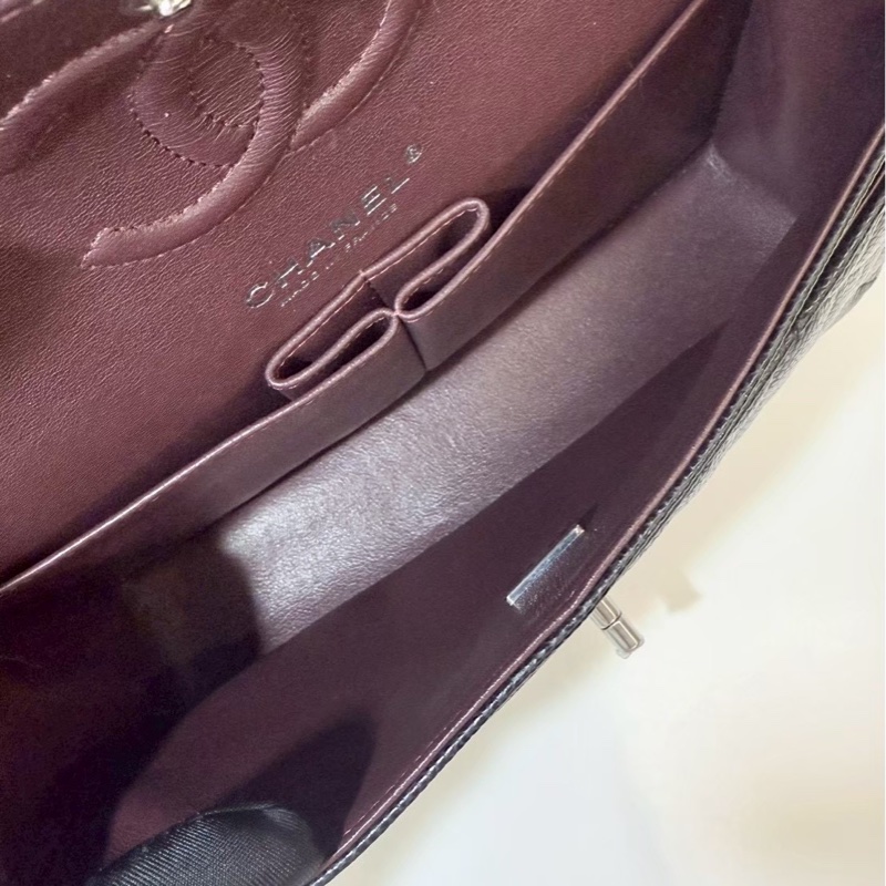 Chanel CF23 黑銀荔枝牛 全新全配 台灣購證-13